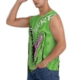 thumbnail image 3 of Fotbe CROCODILE HEAD Men's Camiseta sin Mangas Estampada para Hombres, Playera Casual para Gimnasio, Entrenamiento, Playa-Large, 3 of 7
