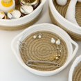 thumbnail image 4 of Storage Baskets  Natural Soft Cotton and Jute Rope Baskets for Cosmetics Jewelry Books Clothes  Decorative Baskets Desktop Storage Box for Organizing, 4 of 7