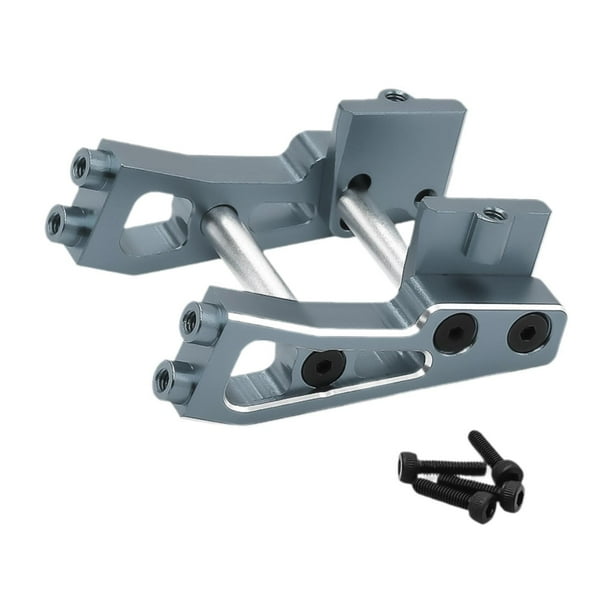 Juego de montaje de alerón trasero RC 1/14, soporte de alerón de metal resistente para coche de juguete RC 223S. Gris