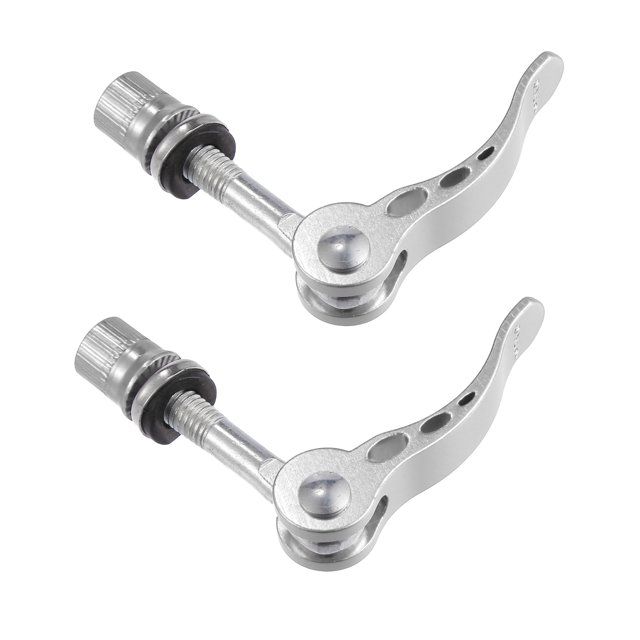 2uds 6mm Aluminio Aleación Bicicleta Sillín Tija Rápida Liberación Pasador Perno Tono plateado 8 mm