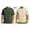 Army Green+Beige, variant on Afuyipoi Men's T-Shirt 2PC Heavyweight Cotton Tee Casual Short Sleeve Crew Neck Pullover Tops Army Green Size L