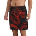 thumbnail image 2 of Vsdgher Red Dragon On Black Men's Beach Shorts, Surfing shorts, Swim trunks, Quick Dry Swim Trunks for Surfing Beach Fun -X-Large, 2 of 6