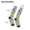 thumbnail image 2 of Naloa Graffiti Pineapples Thigh High Socks Extra Long Stretchy Sock Women Over Knee High Opaque Stocking Daily Wear, 2 of 6