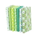 thumbnail image 2 of 7 Pcs Cotton Fabric DIY Making Supplies Quilting Patchwork Fabric Fat Quarter Bundles DIY Cotton Craft Fabric Bundle Squares for Quilting Cotton Patchwork Cushions, 9.84x9.84 Inch, Green, 2 of 4