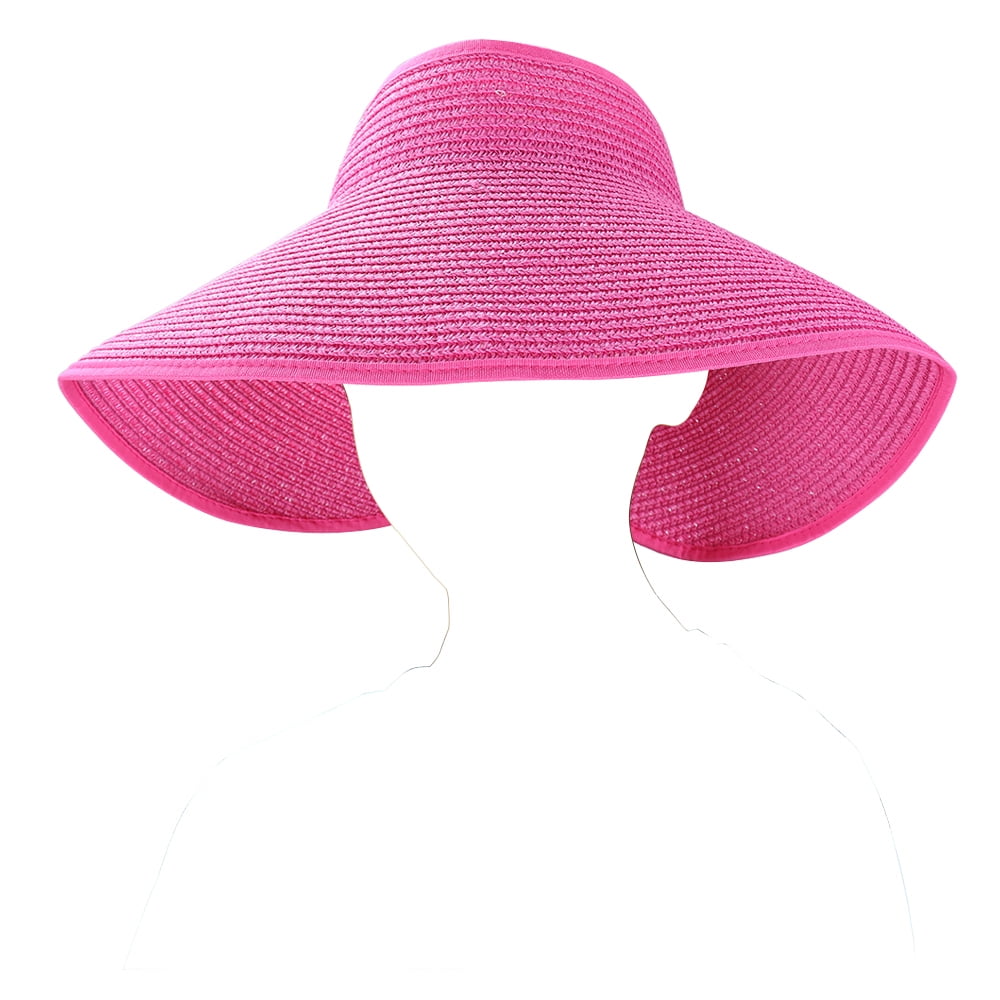 Fashion Women's and Girl's roll-up Summer Bow Tie Straw Visor Sun Hat