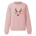 thumbnail image 4 of Women's Christmas Sweatshirts Christmas Print Crew Neck Long Sleeve Xmas Holiday Casual Sweat Tops for Women 2025, 4 of 9