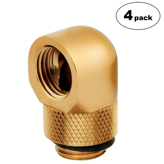 Corsair Hydro X Series 90° Rotary Adapter, Gold, 4-pack