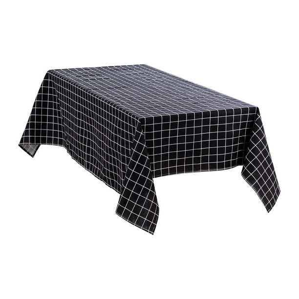 Rectangle Soft Tablecloths Plaid Pattern Cotton Table ...