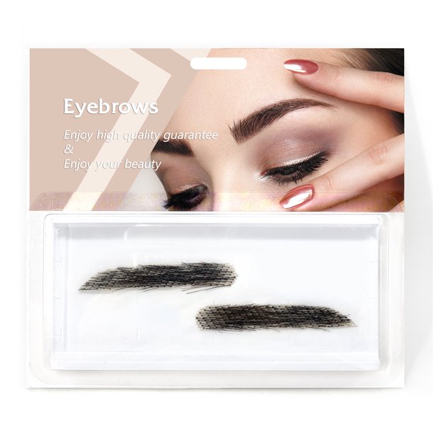 Natural False Eyebrows Real Hair Handmade Crochet Fake Eyebrows