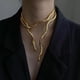 thumbnail image 2 of Collar de estilo casual con cadena de hueso de serpiente, accesorios de collar de alto diseño, 2 of 5