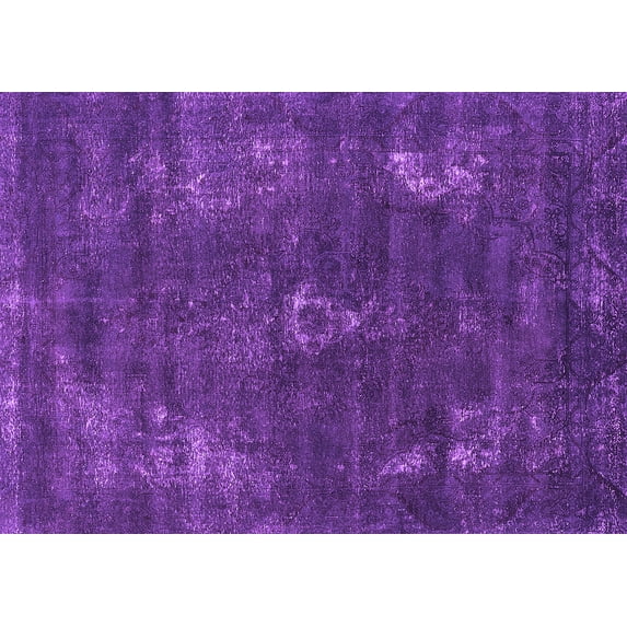 Ahgly Company Indoor Rectangle Oriental Purple Industrial Area Rugs, 7' x 9'
