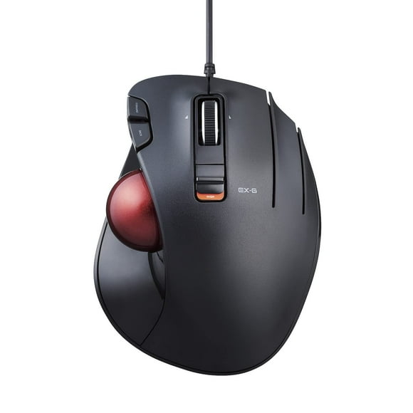 Ratón Trackball ELECOM EX-G con control de pulgar ergonómico con cable
