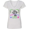 thumbnail image 3 of Inktastic Daytona Beach Florida Cute Swimming Manatee Women's V-Neck T-Shirt, 3 of 5
