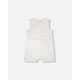 thumbnail image 2 of Cotton Striped Romper White And Grey Stripes, 2 of 3