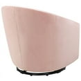 thumbnail image 5 of Home Square 2 Piece Swivel Upholstered Velvet Glider Set in Blush Pink, 5 of 10
