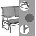 thumbnail image 5 of PetFurnishn Swing Glider Chair 48 Inch with Spacious Space, 2 People Swing Lounge Glider Chair Patio Bench Outdoor & Indoor for Patio, Backyard, Poolside, Lawn Steel Rocking Garden Loveseat (Gray), 5 of 9