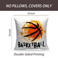 thumbnail image 2 of LALILO Throw Pillow Covers Grunge Basketball Shirt Banner Cushion Cover 18" x 18", 2 Pack, 2 of 6