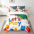 thumbnail image 2 of Manfei Multicolor Building Block Bed in a Bag Twin Size,Boys Games Bed Set,Colorful Ombre Bedding Twin Size For Boy,Breathable Room Decoration Reversible,7 Pieces, 2 of 7