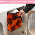 thumbnail image 5 of RATGDN Collapsible Fabric Cube Storage Bin with Double Handles for Living Room Bedroom Office Black - Orange Background with Black Lines, 5 of 7