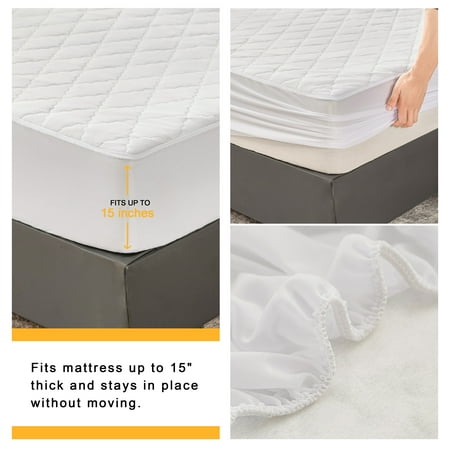 Mainstays Waterproof Mattress Pad, Full 54 in x 75 in