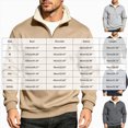 thumbnail image 4 of NOLDARES Mens Fleece Sweatshirt Quarter Zip Long Sleeve Shirts Men Fashion Cowboy 1/4 Zipper Y2k Hoodies,Navy,4XL, 4 of 8
