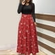 thumbnail image 2 of Vestidos Para Mujer Vestidos de Otoño Tallas Grandes Estampado Navideño Manga Larga Cuello Redondo Hasta El Tobillo Vestido Largo Odeerbi  ODB151626, 2 of 6