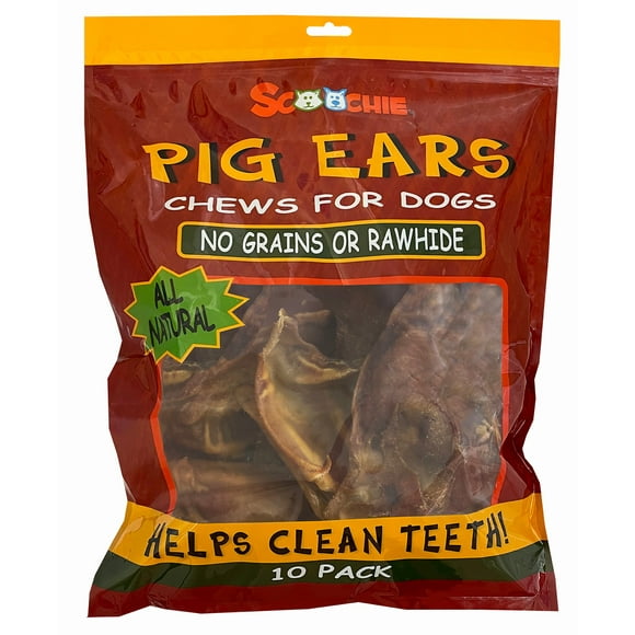 10 Pack Pig Ear in Printed Zip Lock Bag