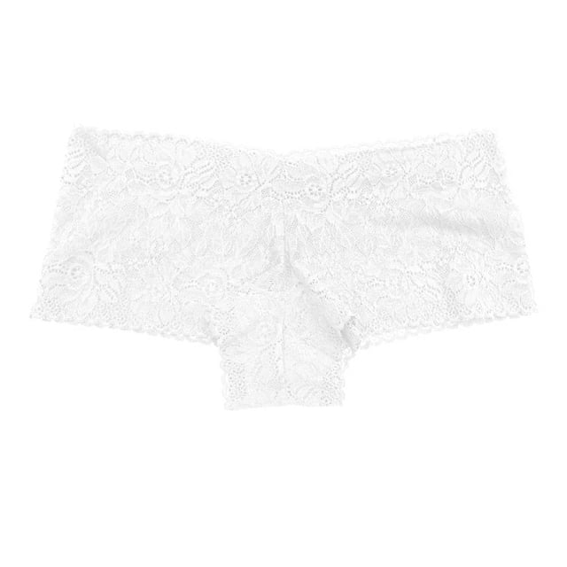 Bóxer Secret Treasures para Mujer, Blanco Casual Encaje Talla G