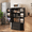 Black, variant on Pantry Storage Cabinet with 2 Drawers，Asofer 47" Kitchen Small Food Pantry Cabinet for Dining Room, White
