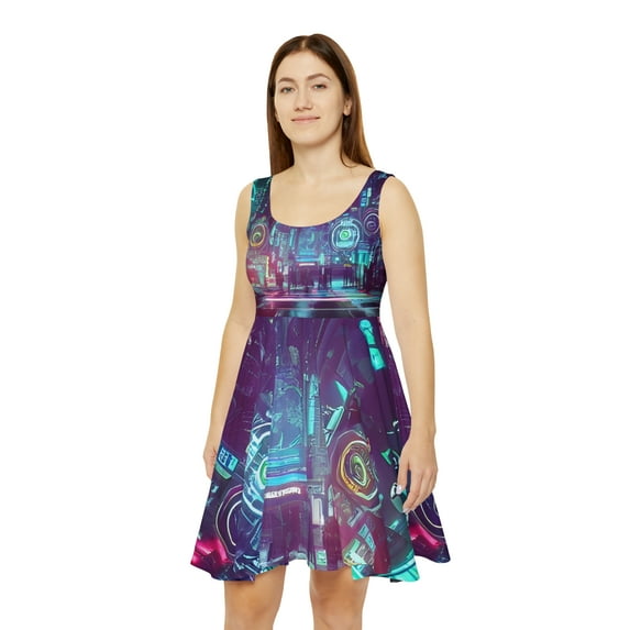 'The City' Women's Skater Dress (AOP)