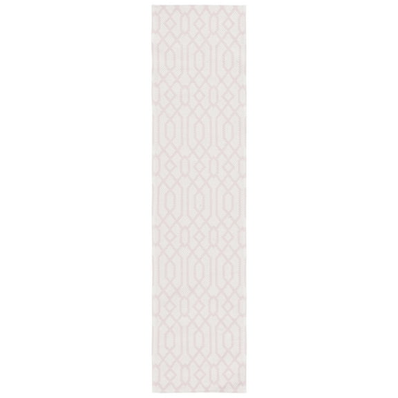 SAFAVIEH Martha Stewart Cotton Geometric Area Rug, Pink/Ivory, 5' x 7'