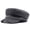 Black, variant on Women Faux Leather Grids Metal Chain Navy Flat Painter Hat Newsboy Ivy Beret Cap