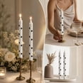 thumbnail image 6 of 10 Inch Black Polka Dot Taper Candles, 2 Pcs Long Decorative Candles for Wedding Banquet Table Decor, Vintage Style Wax Candles for Dinner Party Home Decor, 6 of 7