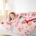 thumbnail image 6 of Manfei Teens Merry Christmas Bedding Comforter Set, Snowflake Initial Letter M Twin Comforter Sets, Girly Pink Princess Cartoon Reversible Bedding Set, Luxury Bedroom Decor, 2 Pieces, 6 of 9