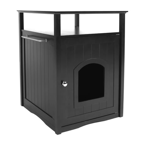 UPC: 0812482023879 | Zoovilla Cat Washroom Litter Box Cover Night Stand Pet House Black
