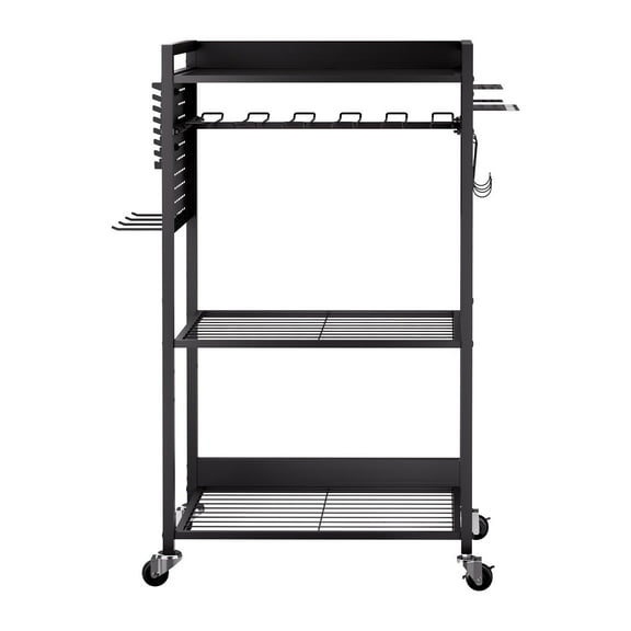 4-Tier Mobile Tool Cart with Wheels - 150 lbs Load Capacity Garage Workshop Organizer Rolling Cart