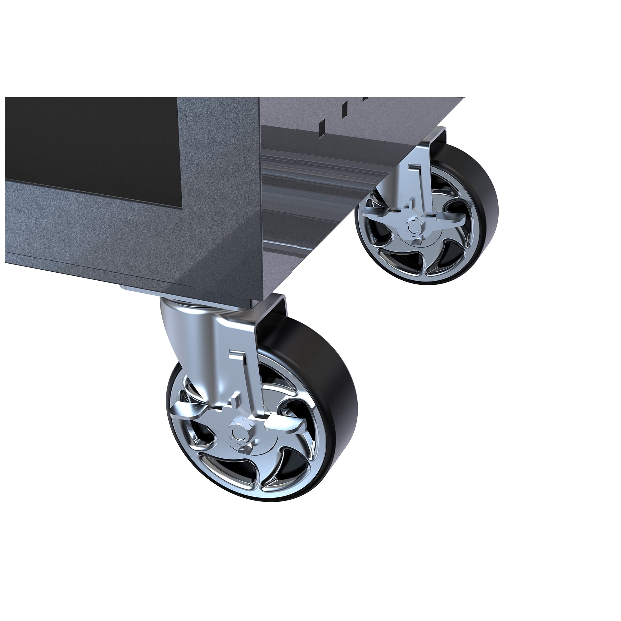 4 Drawers Tool Cart With Wheels And Wooden Top