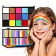 thumbnail image 5 of Lunxisen 1 Pcs Face Paint Kit for Kids Set Art Supplies Face Painting Palette Crayons Stencils Sponges Brushes Party Stage, 5 of 9