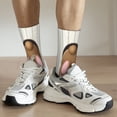 thumbnail image 6 of Rateoe Brown Bunny for Women Casual Calf Socks - Cute Crew Socks - Thin Soft Above Ankle Socks Size 5-11, 6 of 6