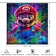 thumbnail image 2 of Juego de 4 cortinas de ducha de Mario con alfombrillas antideslizantes, tapa de inodoro y alfombrilla de baño, cortina de ducha impermeable con decoración de dibujos animados para baño con 12, 2 of 8