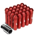 thumbnail image 1 of J2 Engineering LN-T7-027-15-RD J2 Engineering 7075 -T6 Forged Aluminum M12 x 1.5 20 Pcs 90mm Open End Lug Nut Set w/ Adapter ( Red ), 1 of 6