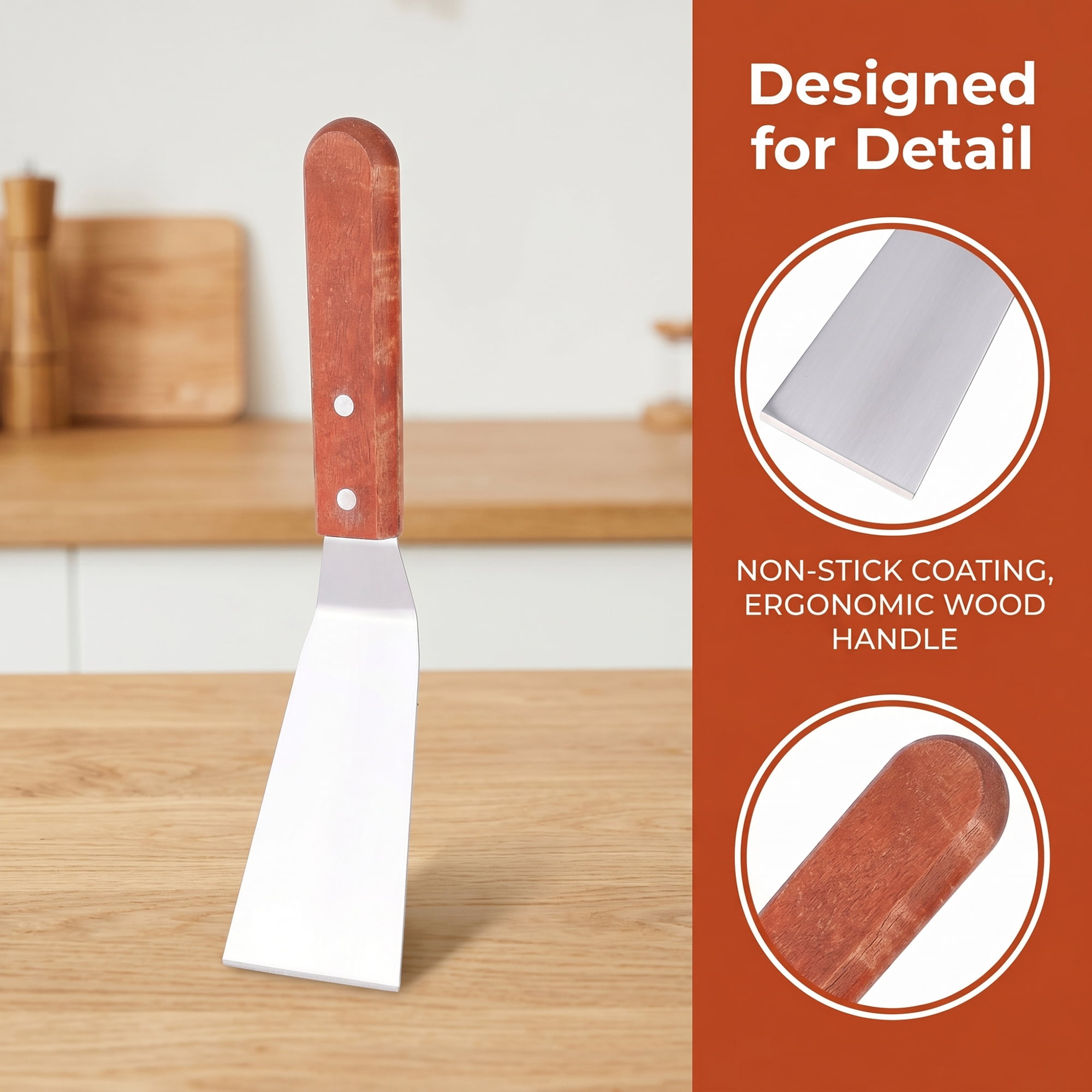 Unique Bargains Spatula Pack Dishwasher Safe Kitchen Utensils Silver-B 3Pcs