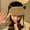 Black, variant on SikaFu Bomber Hat Women Cute Ears Russian Hat Lady Windproof PU Leather Russian Cap Winter Hat Female Berber Fleece Earflap Hat