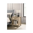 thumbnail image 2 of Celeste 20"W Light Oak Finish Engineered Wood 1-Drawer Nightstand Bedside Table, 2 of 7