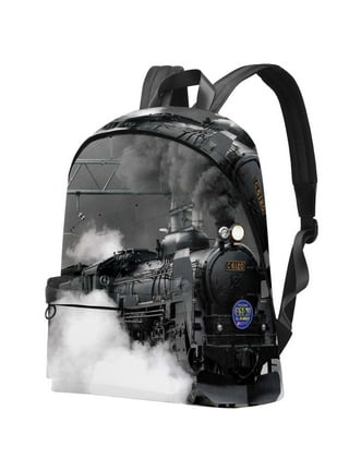 Funny Steam Train Toddler Backpack for Boy's/Girl's Cute Children  Kindergarten School Book Bag with Chest Strap Cartoon Train One Size