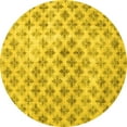 thumbnail image 1 of Ahgly Company Indoor Round Persian Yellow Traditional Area Rugs, 7' Round, 1 of 4