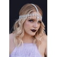 thumbnail image 4 of Diadema de los años 20, tocado del Gran Gatsby con diamantes de imitación, accesorios para el cabello estilo Flapper para fiesta de disfraces, 4 of 5