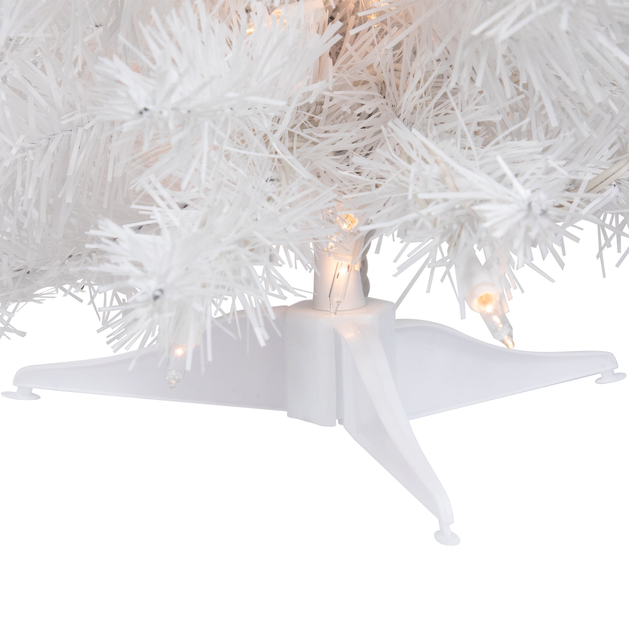 18" Pre-Lit Medium Frosted Artificial Christmas Tree - Clear Lights