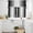 Black, variant on Grey Ombre Kitchen Curtains Sets for Windows 36 Inch Length, Gray White Gradient Modern Abstract Art Rod Pocket Window Treatments Tier Curtains and Valances Set for Bedroom/Bathroom