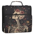 thumbnail image 5 of FORMRS Zipper Binder with Shoulder Strap 2-inch Ring 500 Sheet Capacity File Bag, Skeleton with Flowers Pattern, 5 of 5
